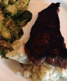 Blackened Steak and Brussel Sprouts